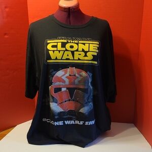 💣Star Wars Clone Wars Black and Yellow T-Shirt